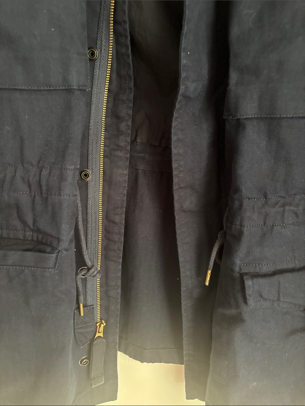 Ralph Lauren Navy Military-Inspired Field Jacket with Patches - Picture 4 of 5